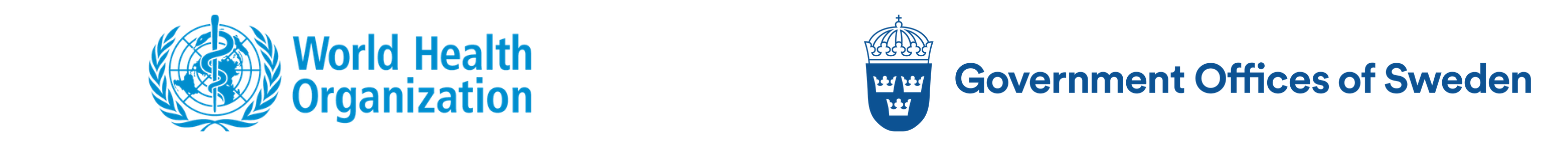 WHO and Government Offices of Sweden logos